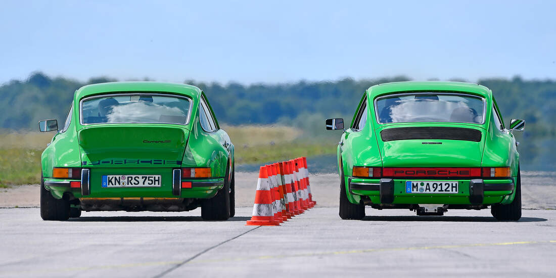 Porsche-Klassiker im Duell: 911 Carrera RS vs Memminger 912 - auto ...