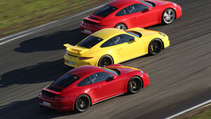 Porsche 911 Carrera S, 911 Carerra GTS, 911 GT3, Seitenansicht