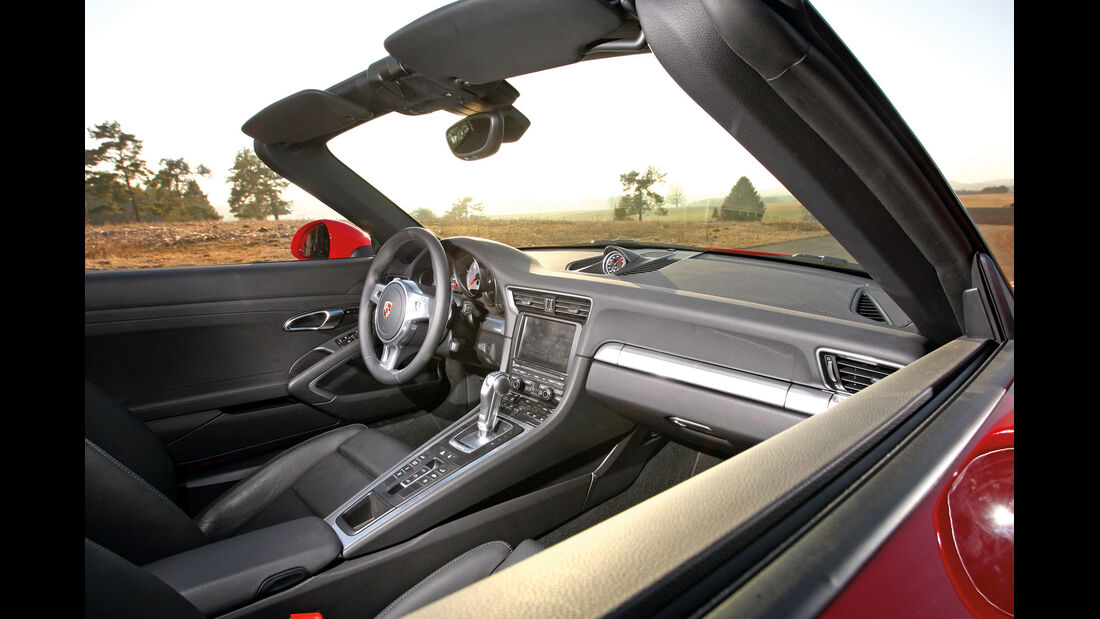 Porsche 911 Carrera S Cabrio, Cockpit, Seitenfenster