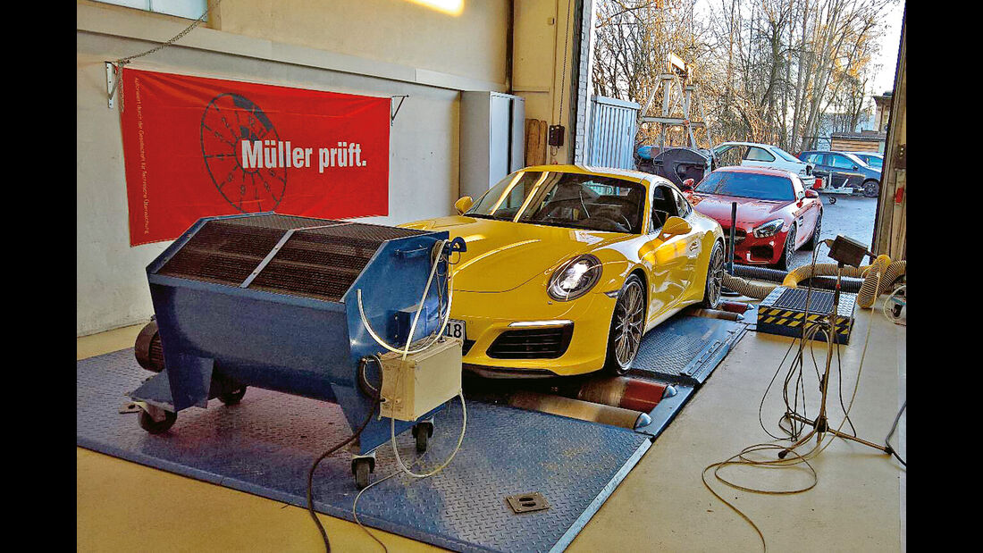 Porsche 911 Carrera S, Mercedes-AMG GT, Leistungsmessung