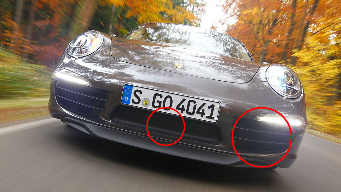 Porsche 911 Facelift änderungen Markierung