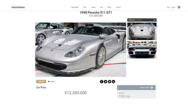 Porsche 911 GT1 Verkauf Millionen teuer