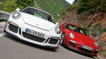 Porsche 911 GT3, 991 und 997, Frontansicht