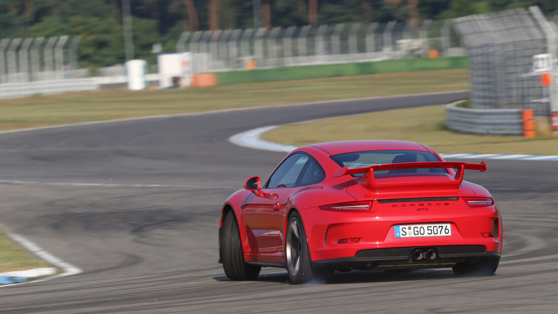 Porsche 911 GT3, Heckansicht, Driften