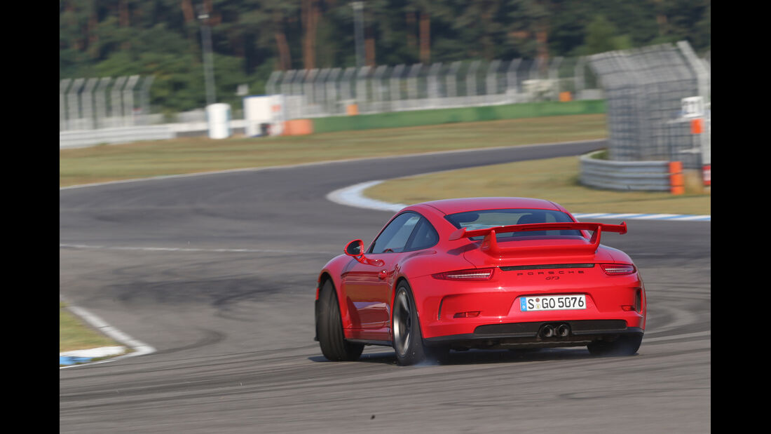 Porsche 911 GT3, Heckansicht, Driften
