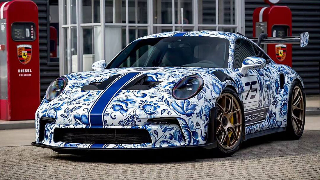 Porsche 911 GT3 RS Delfter Porzellan Einzelstück Niederlande