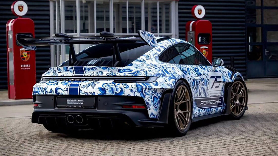 Porsche 911 GT3 RS Delfter Porzellan Einzelstück Niederlande