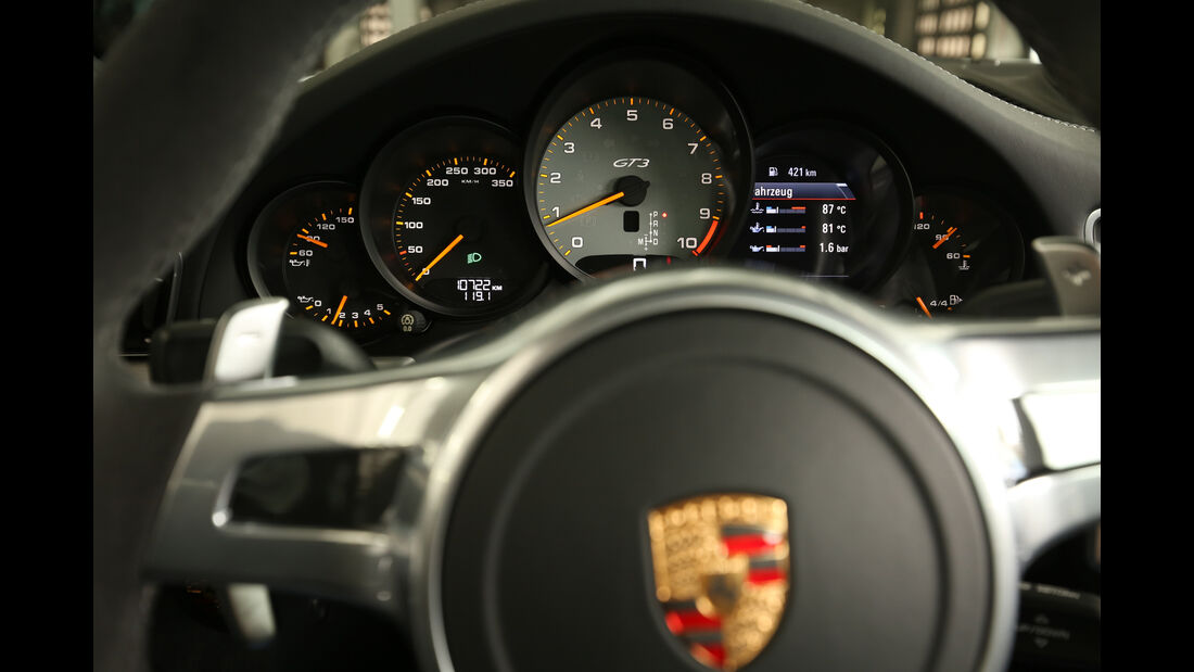 Porsche 911 GT3, Rundinstrumente