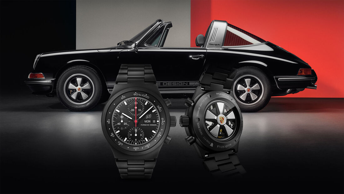 Porsche 911 S 2.4 Targa 50 Jahre F.A. Porsche Design (1972-2022) Montage mit Chronograph