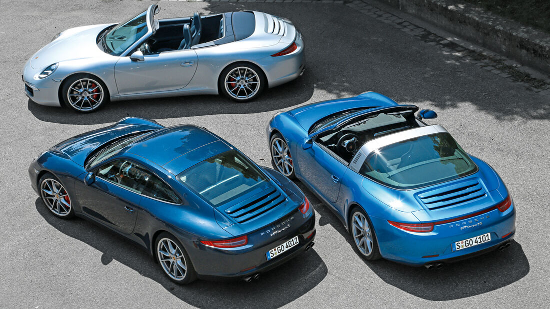 Porsche 911 Targa 4S, Porsche 911 Carrera S Cabrio, Porsche 911 Carrera S Coupé