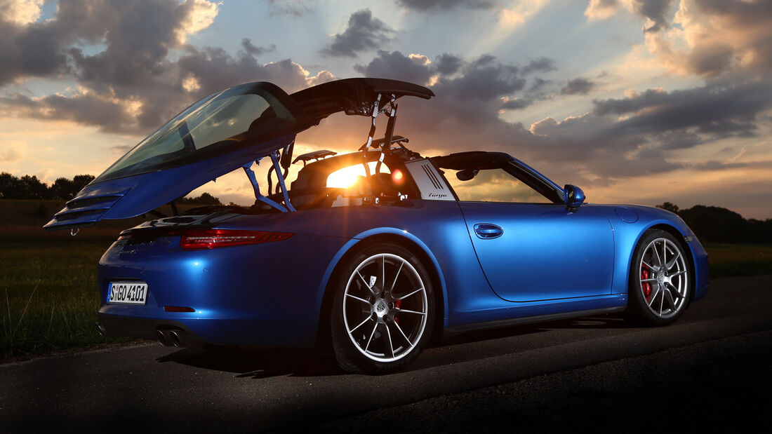 Porsche 911 Targa 4S, Seitenansicht, Abendlicht