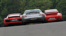 Porsche 911 Turbo, Mercedes SLS, Audi R8