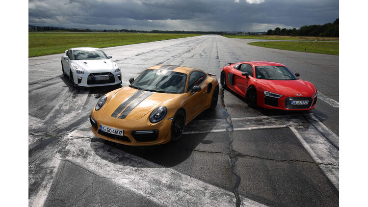 Porsche 911 Turbo S Nissan Gt R Und Audi R8 V10 Im Test Auto Motor Und Sport