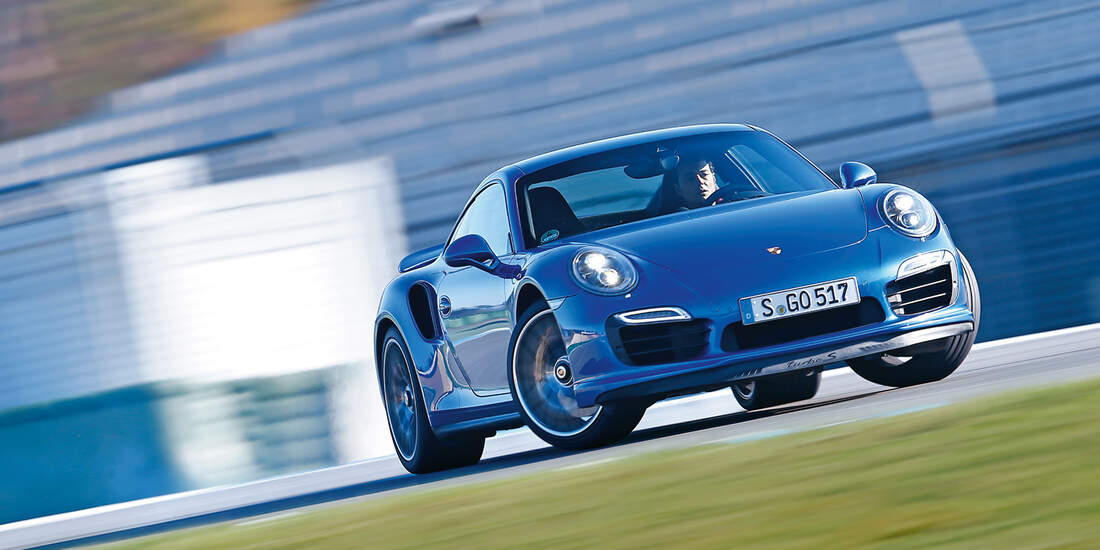 Porsche 911 Turbo S, Frontansicht, Driften