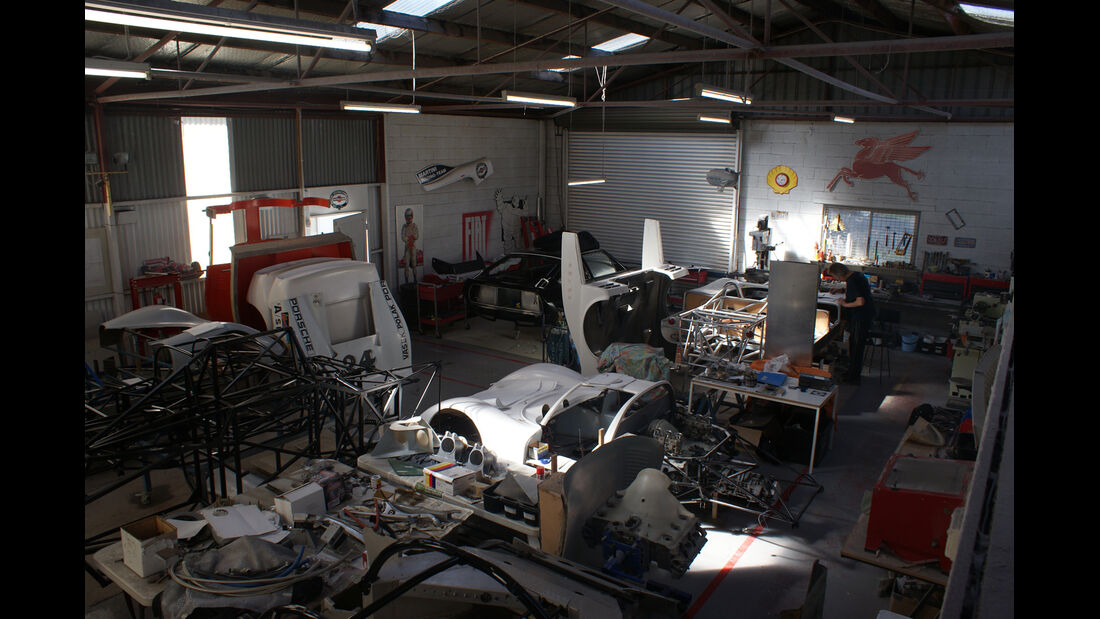 Porsche 917-Nachbau, Werkstatt