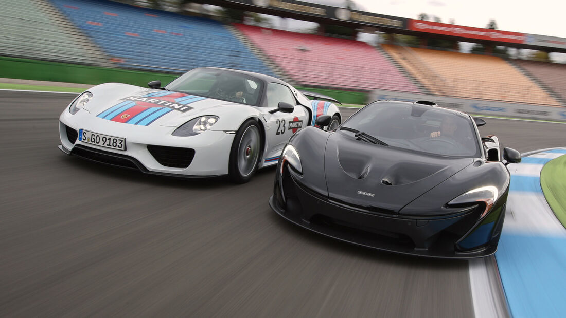 Porsche 918 Spyder, McLaren P1, Frontansicht