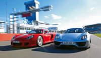 Porsche 918 Spyder, Porsche Carrera GT, Frontansicht