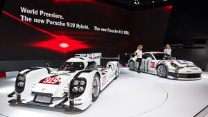 Porsche 919 Hybrid, Porsche 911 RSR, Rennwagen, Genfer Autosalon, Messe, 2014