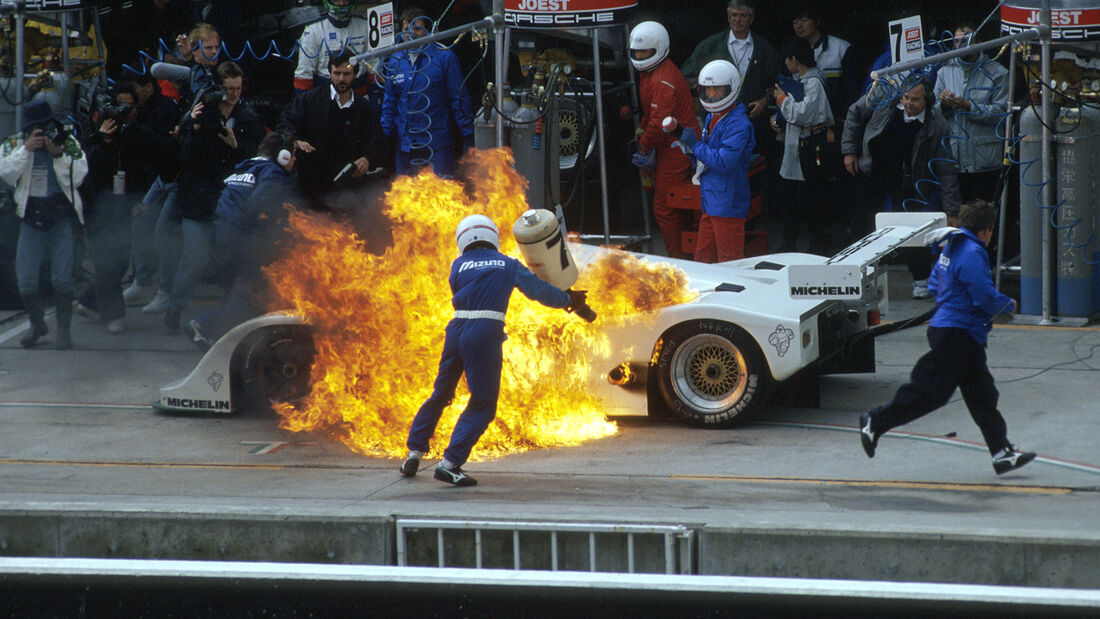 Porsche 962C Feuer
