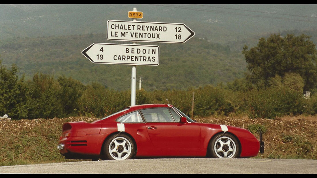 Porsche 965 Versuchsfahrten Mount Ventoux