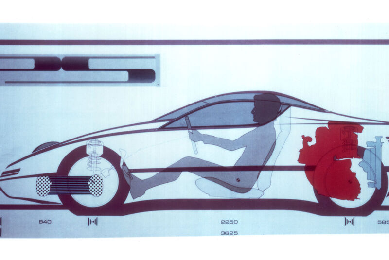 Porsche 984 (1987) Technische Zeichnung
