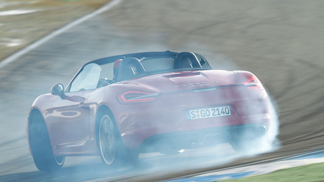 Porsche Boxster S, Heckansicht, Driften