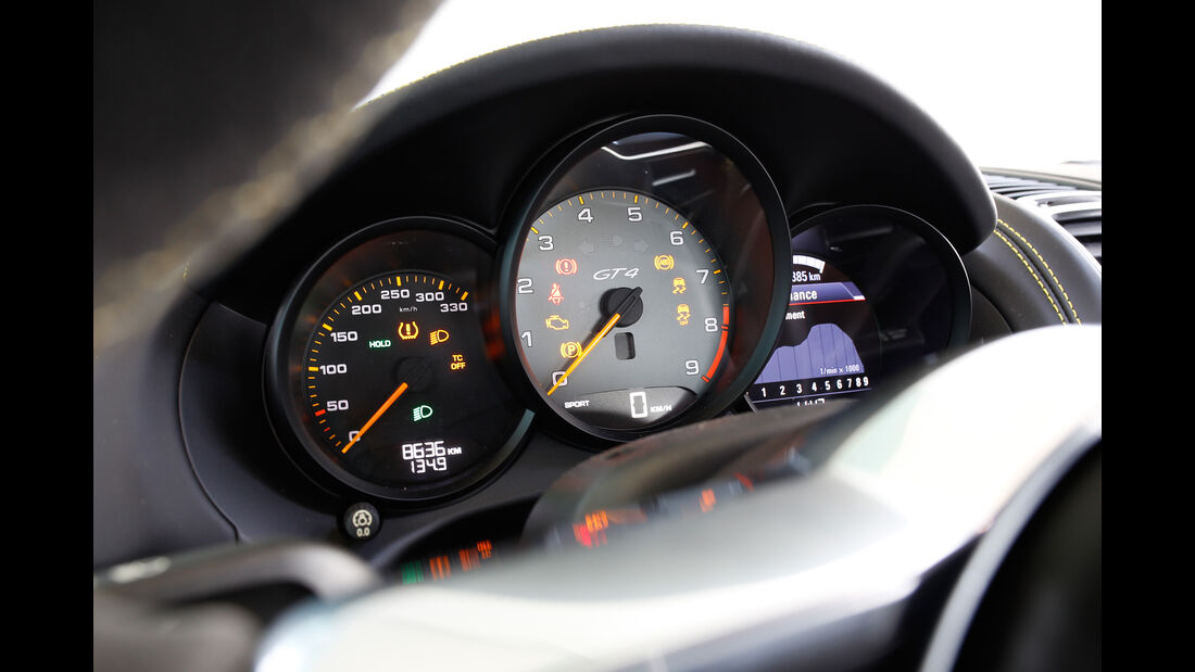 Porsche Cayman GT4, Rundinstrumente
