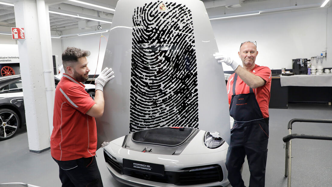 Porsche Exclusive Manufaktur Direct Printing Fingerabdruck