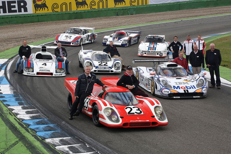 Porsche Le Mans-Siegerautos auf dem Hockenheimring