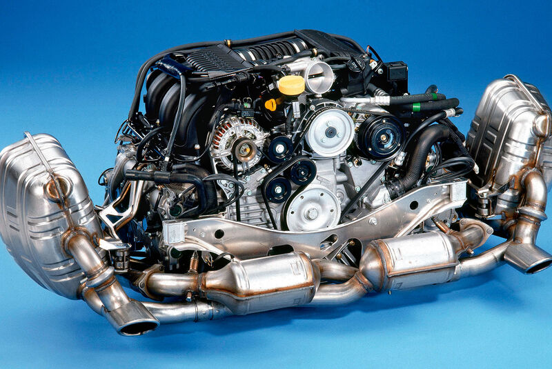 Porsche M96 6-Zylinder-Boxer-Motor mit Wasserkühlung