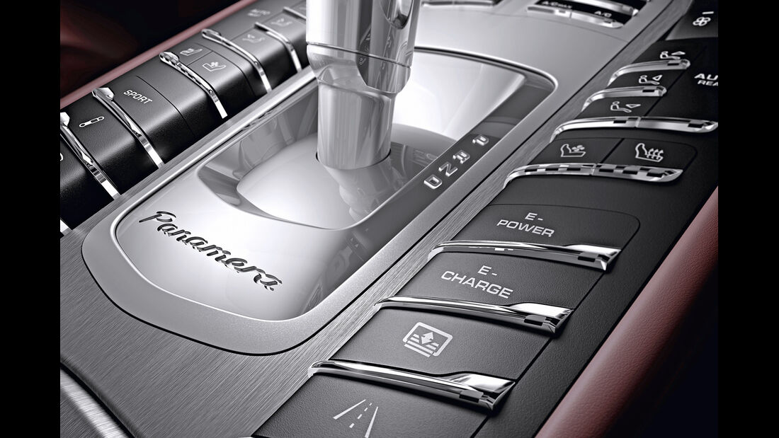 Porsche Panamera Plug-in-Hybrid, Schalthebel, Bedienelemente
