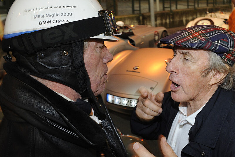 Prinz Leopold v. Bayern und Jackie Stewart auf der Mille Miglia 2010