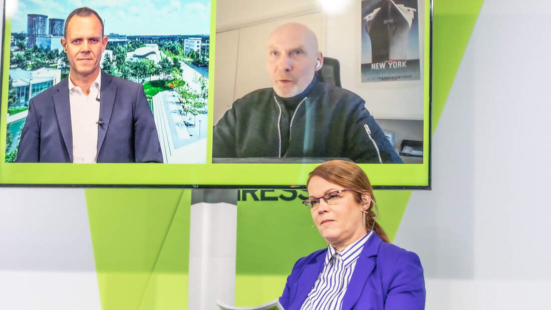 Prof. Dr. Stephan Rammler, Wissenschaftlicher Direktor des IZT - Institut für Zukunftsstudien und Technologiebewertung und Roland Clement, Vorsitzender der Geschäftsführung der Autostadt
