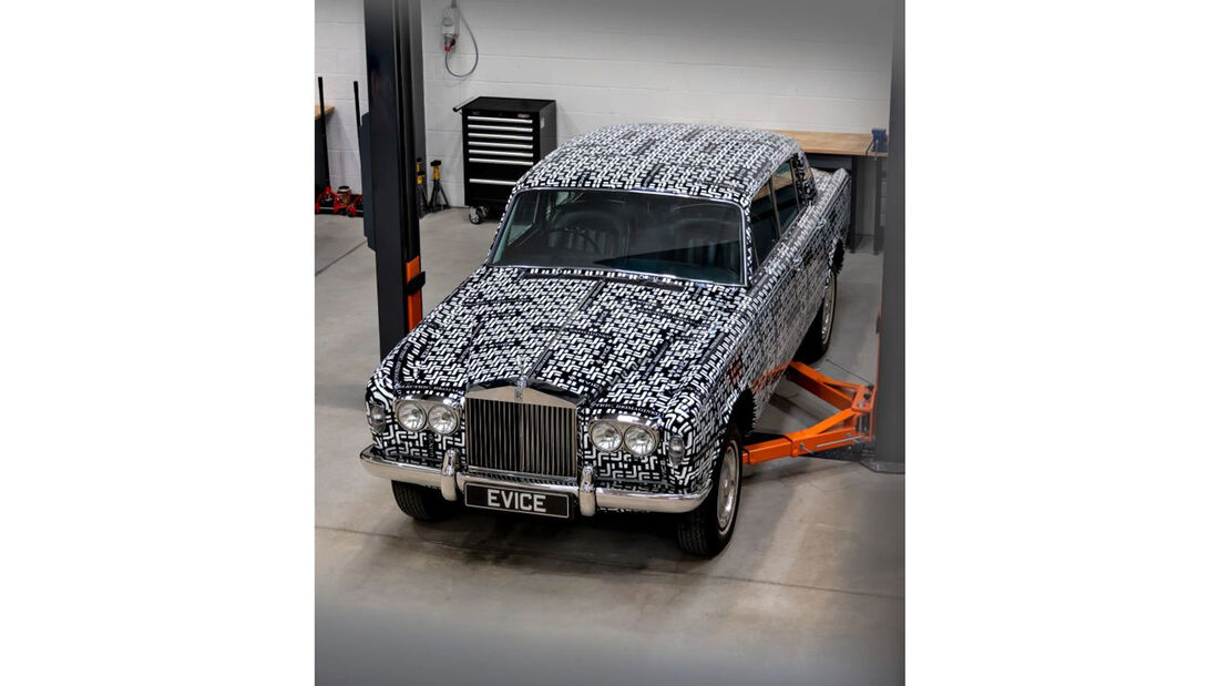 Prototype Rolls Royce Silver Shadow in Garage.