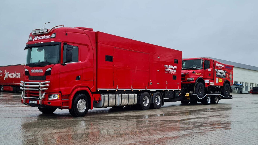 Racemarket-Inserat: Scania Dakar race truck + Scania 6×4 NGS service truck + special trailer