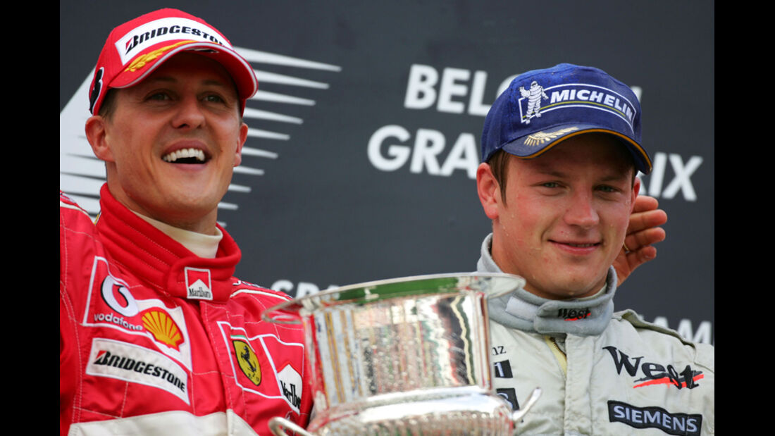 Räikkönen Schumacher GP Belgien 2004
