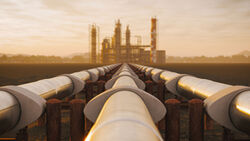 Raffinerie und Pipeline