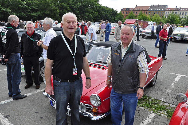 Rainer Seyfahrt und Alfred Lichtenberg mit dem NSU Wankel-Spider