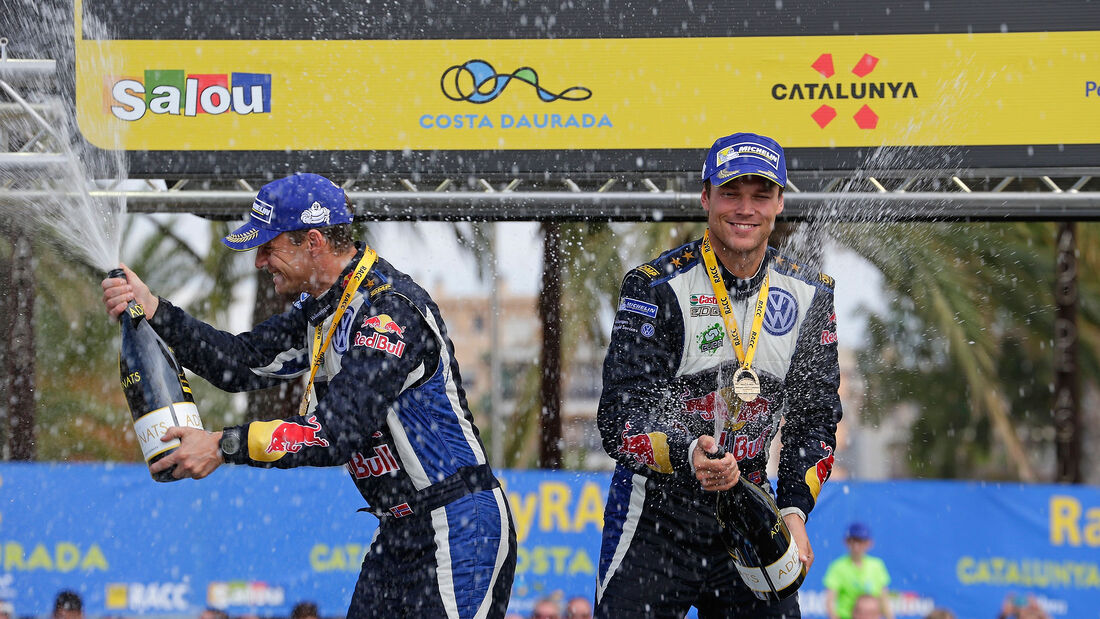 Rallye Spanien 2015 Siegerpodium Mikkelsen