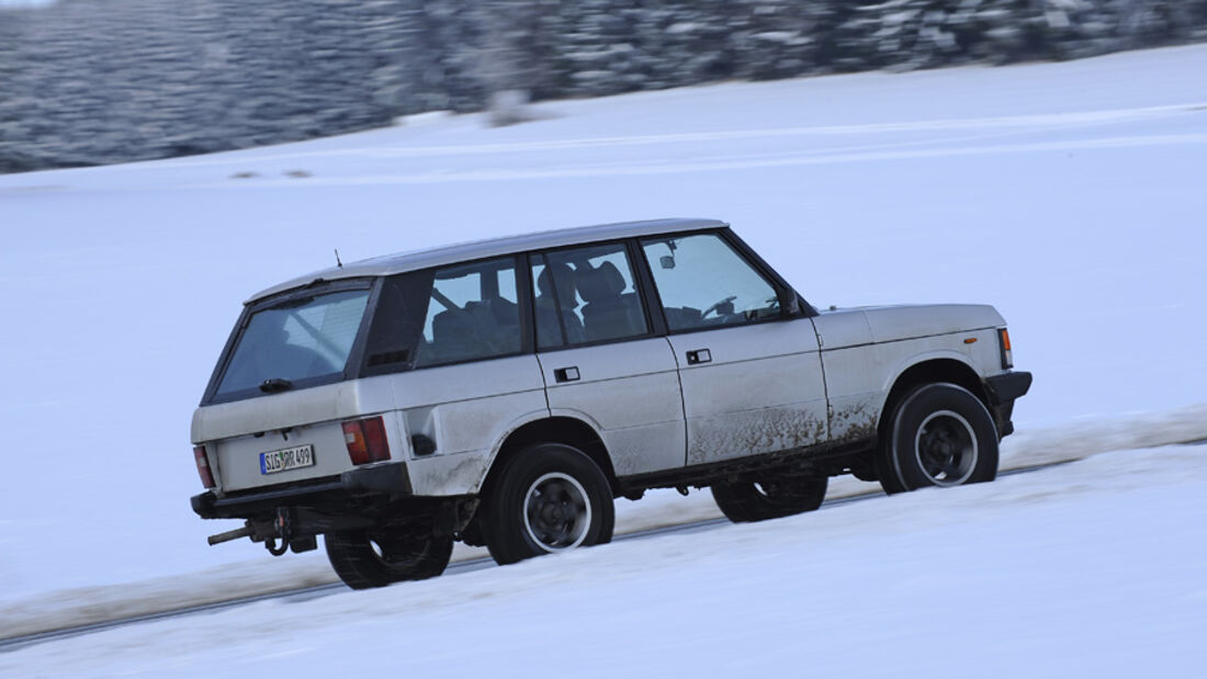 Range Rover 4.2, Seitenansicht, Schnee