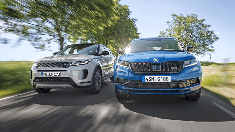 Range Rover Evoque, Skoda Kodiaq RS, Exterieur