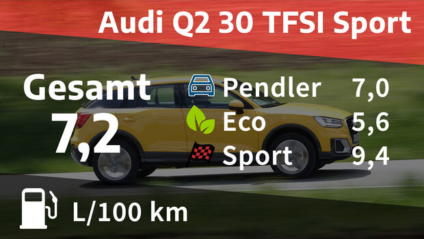 Realverbrauch Audi Q2 30 TFSI Sport