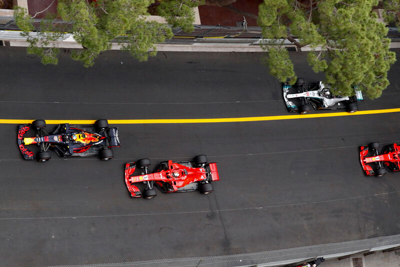 Red Bull - Ferrari - Mercedes - GP Monaco 2018 - Rennen 