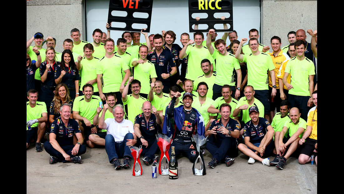 Red Bull-Siegerfoto - GP Kanada 2014