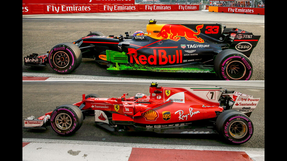Red Bull vs. Ferrari - Technik - GP Singapur 2017