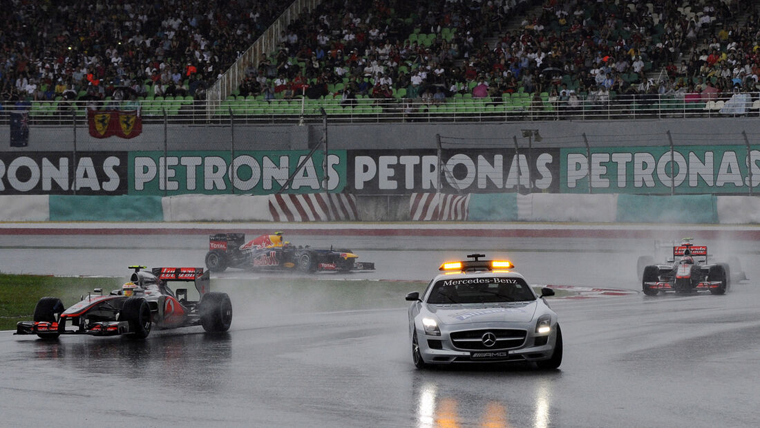 Regen Unterbrechung GP Malaysia 2012