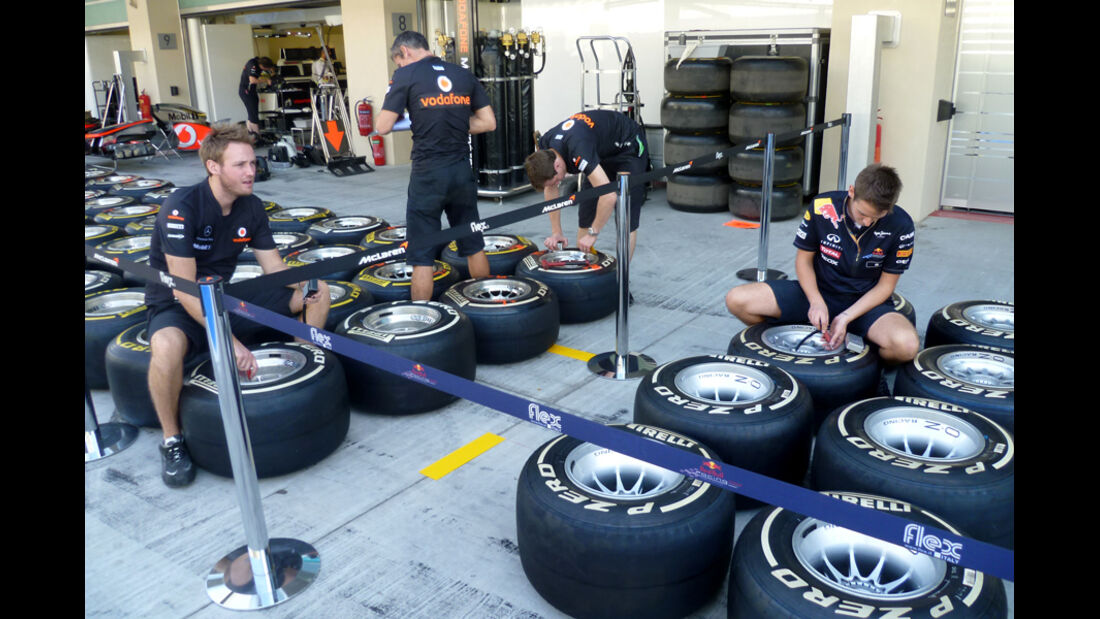 Reifen-Vorbereitung - GP Abu Dhabi - 10. November 2011