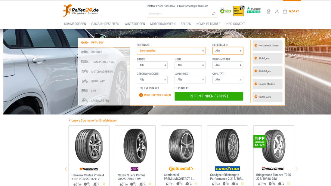 MOTOR Online-Reifenshops Reifen-Kauf UND | AUTO Netz: im Test SPORT im