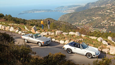 Reise mit Klassiker, Mercedes SL, Porsche 911