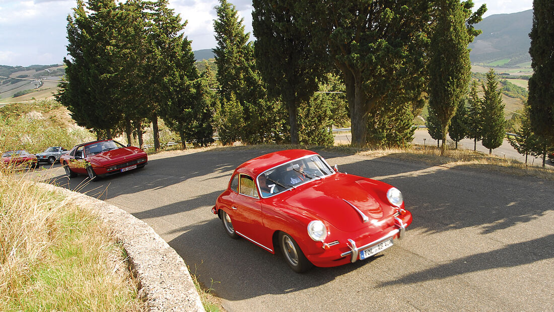 Reise mit Klassiker, Porsche, Ferrari